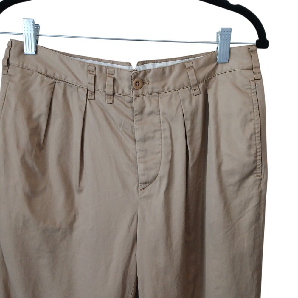 Ralph Lauren Size 4 Lightweight Beige Tan Khaki Chino Pants Pleated Button Fly - Picture 2 of 10